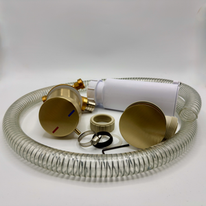 Push Down Bath Filler with Overflow, Temperature and Flow Control