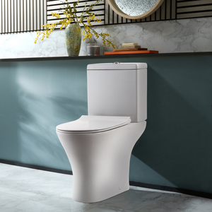Milano Marbury - Modern Close Coupled Toilet with Soft Close Seat and Chrome Flush Button