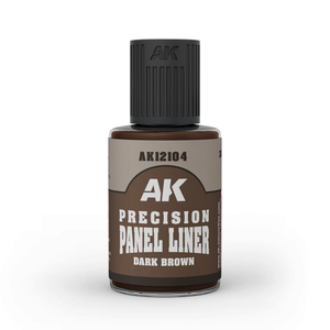 AK Interactive 12104 Precision Panel Liner - Dark Brown 30ml