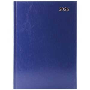 5 Star A4 Desk Diary, 2 Page Per Day, Blue, 2026
