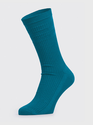 Teal Blue Soft Top Cotton Socks