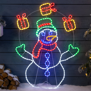 Animated Juggling Snowman Rope Light