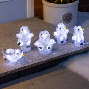 Set of 5 Acrylic Penguin Lights