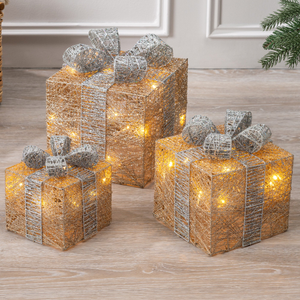 Cotton Light Up Christmas Parcels