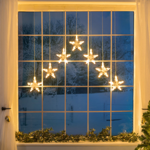 Christmas Star Curtain Lights