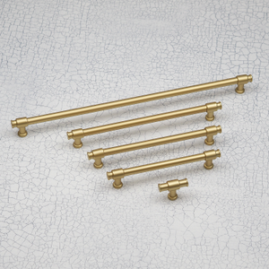 Matt Gold Clasp Detail Bar Handles in 5 Sizes - 128mm Handle