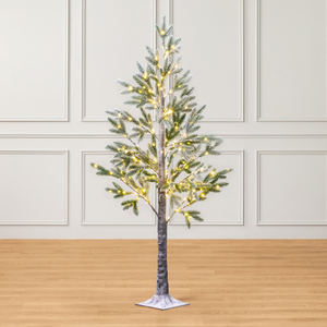 Pre-Lit Halden Fir Flocked Christmas Tree