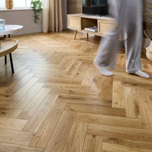 Herringbone Solid Wood Flooring 18mm Natural Uv Oiled