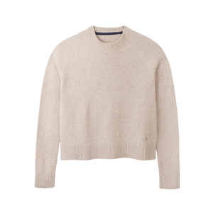 The Esme Merino Wool Crewneck Jumper in Sand