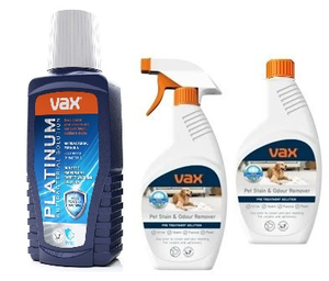 Vax 500ml Platinum Antibacterial Solution Detergent & 500ml Pre Treatment Pack