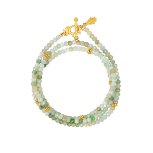 Manifest Abundance Jade Elephant Wrap Bracelet