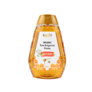 Organic Raw Wild Flower Bulgarian Honey (Squeezy) 500g