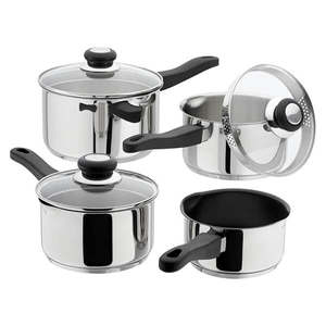 Judge Vista 4 Piece Draining Cookware Set with Milk Pan