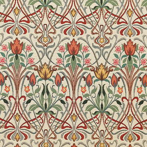 ANTE DECOR Alexandra Woven Jacquard Fabric Terracotta