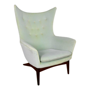 Vintage Scandinavian Modern Reclining Wingback Lounge Chair by H W Klein for Bramin Mobler