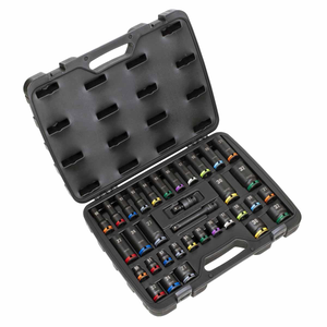 Sealey AK5636M Lock-On Standard & Deep Impact Socket Set 3 & 1/2"Sq Drive 6pt Metric (4 Pieces)