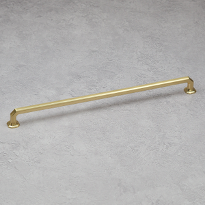 Satin Brass Octagon Cabinet Handles & Matching Knob - 320mm Handle