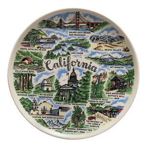Vintage State of California Decor or Snack Plate