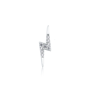 Flash Earring Silver Mono