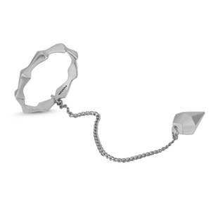 Tricky Ring With Chain Silver (O (UK))