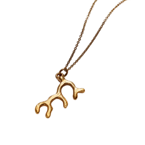 Yellow Gold Coral Necklace