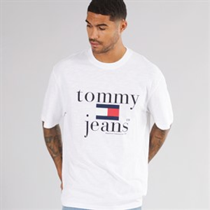 Tommy Jeans Mens 90s Logo T-Shirt White