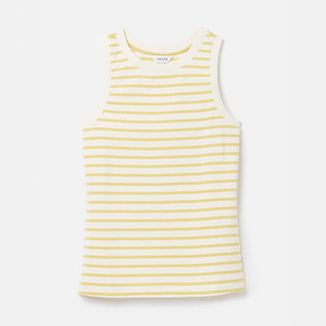 Joules Cream Yellow Stripe Harbour Vest Size 16