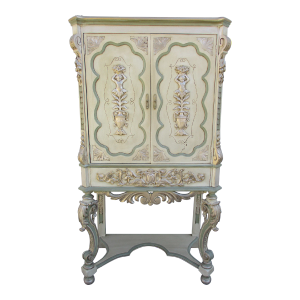 Hand Painted Rococo Baroque Style Cabinet
