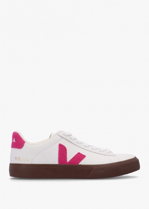Campo Leather White Pink Bark Trainers
