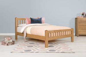 Emporia Solid Natural Oak Bed Frame - 5ft King Size