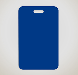 Full Color 2.25" x 3.5" Plastic Identification Badge - Royal Blue