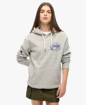 Oversized klassieke hoodie met vintage logo