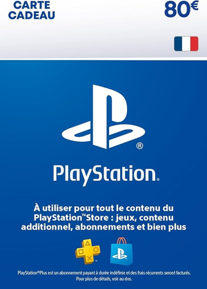 PlayStation Store Carte Cadeau 80€ | PSN Compte Français