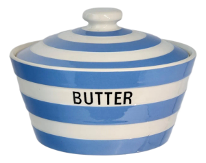 Mid 20th Century English T.G.Green Cornishware Butter Tub