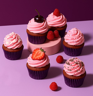 Box Of 6 Fruity Berry Cupcakes