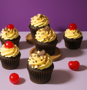 Box Of 6 Black Forest Cupcakes