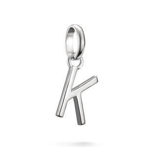Connect Silver Letter K Charm Pendant