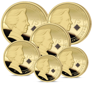 The 2025 Princess Royal 75th Birthday Gold Definitive Sovereign Set