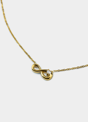 Vendetta Infinity Stud Necklace - 18K Gold Plated