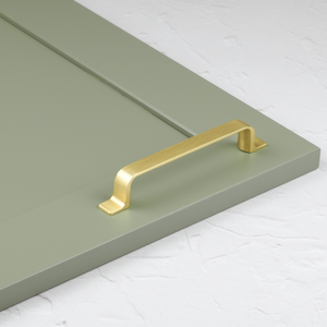 Brushed Brass Strap Style Bar Modern Cabinet Handle in 128mm & 160mm Centres - 128mm Handle