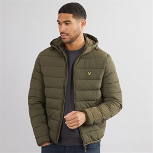 Lyle And Scott Vintage Mens Lightweight Puffer Jacket Olive