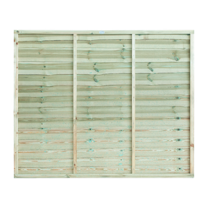 5ft Superior Lap Fence Panel (1530x1828mm) - Pressure Treated Green Timber