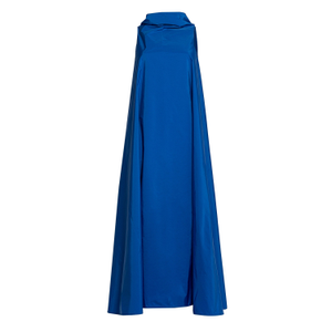 Bell Dress Long In Blue Taffeta (XS)