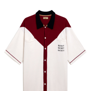 Fisherman. Silk Linen. Red & Cream (XL)
