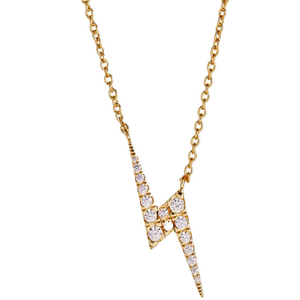 Flash Of Brilliance Lightening Bolt Necklace