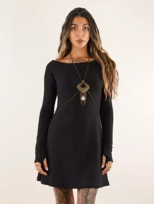 'Robe à manches longues "Söely", Noir'