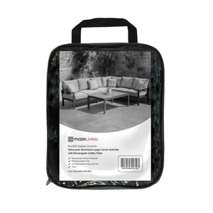 Maze - Pro 300 Outdoor Furniture Cover for Vancouver Aluminium Large Corner Sofa Set with Rectangular Coffee Table