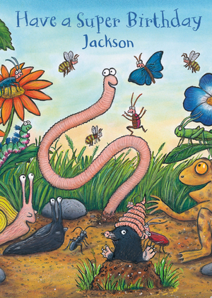 Superworm Have A Super Birthday Illustrated Card