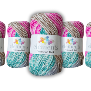 Elements Stonewash Batik Pack - Belize Barrier Reef (5 Pack)
