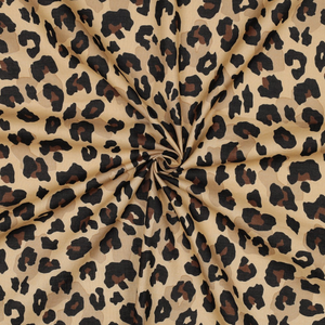 Tissu voile de coton animal - Camel